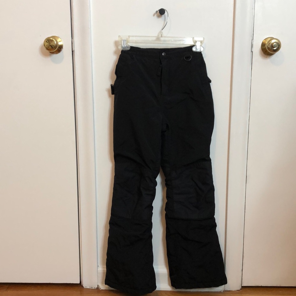 Lands End Kids Snow Pants Size 12S BLACK like new